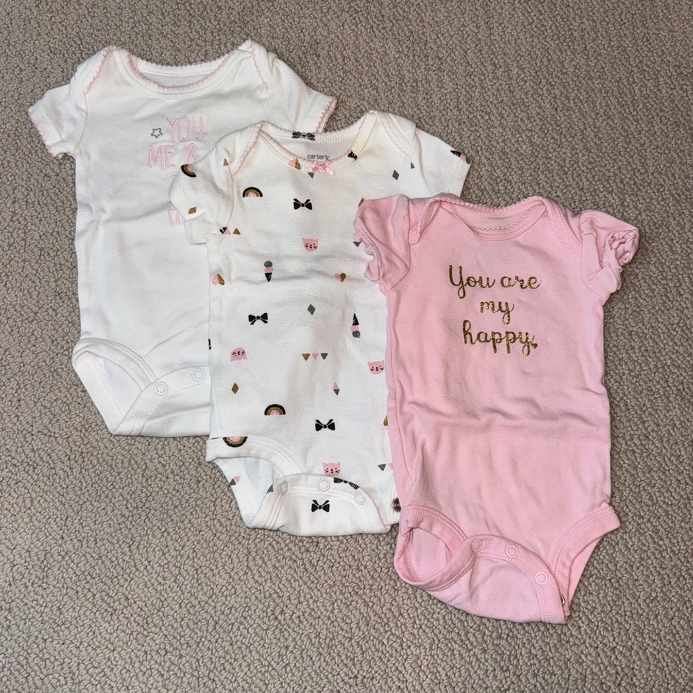 Carters baby girl 3 months set